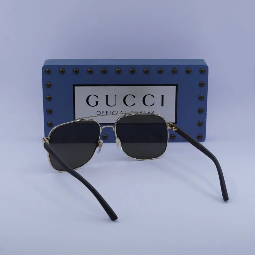 Gucci GG0422S 003 Square Sunglasses - Gold\Brown